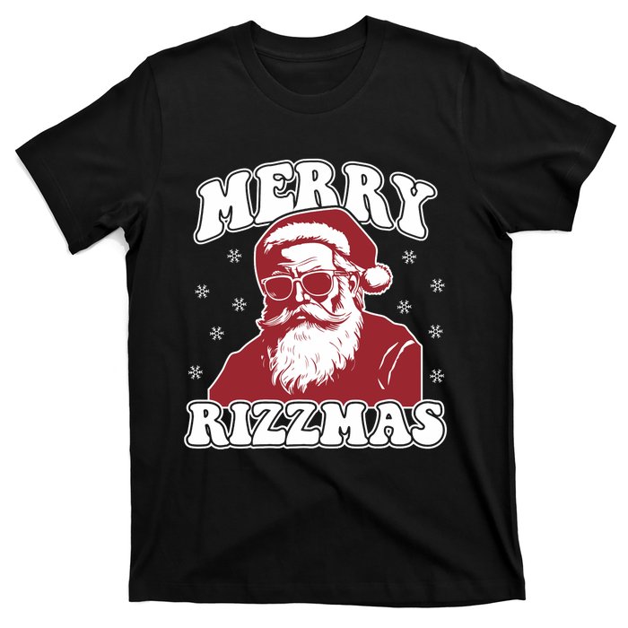 Merry Funny Christmas Rizz Santa Claus Rizzler T-Shirt