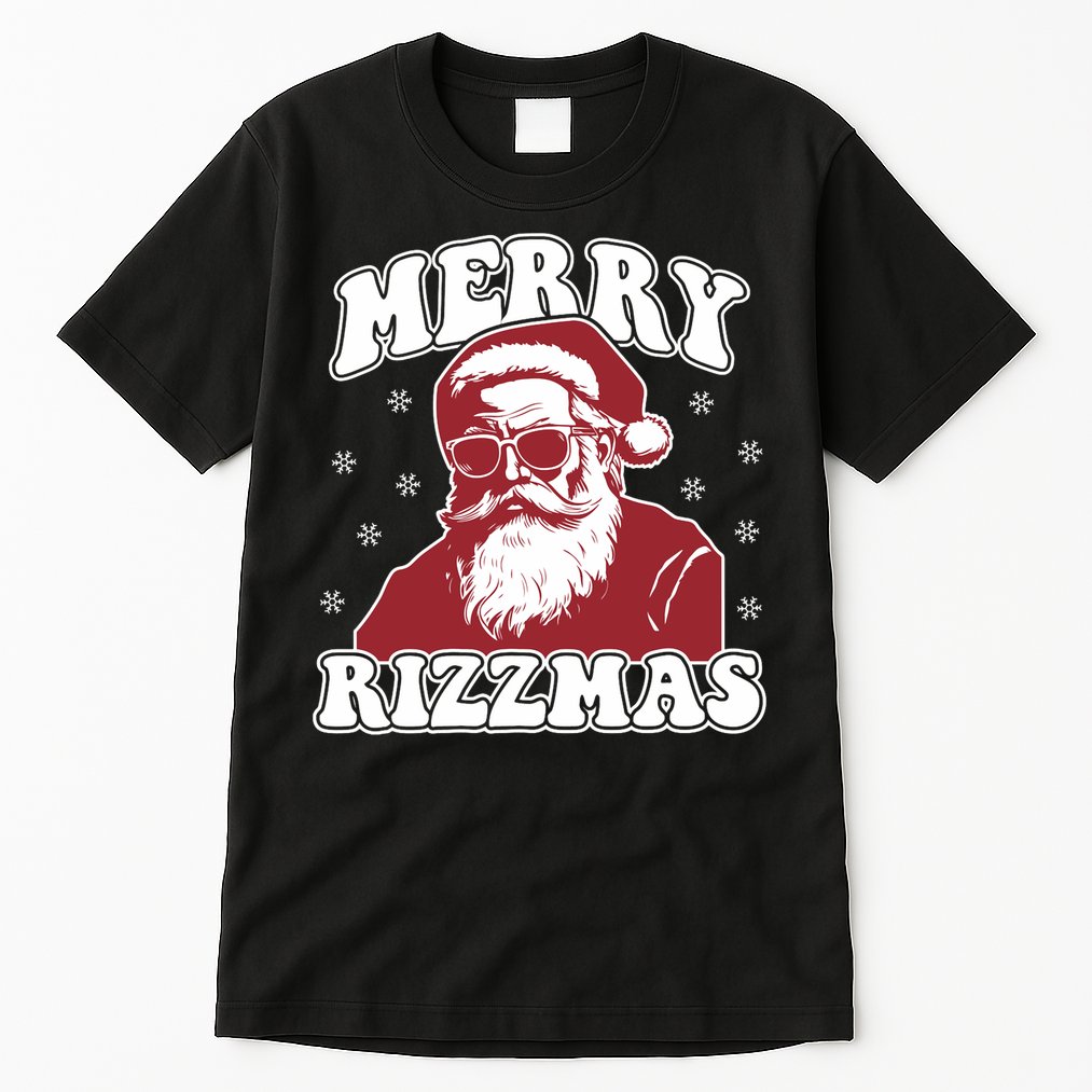 Merry Funny Christmas Rizz Santa Claus Rizzler Tall T-Shirt