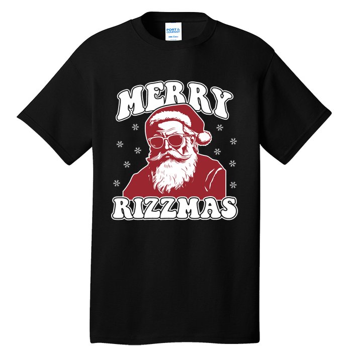 Merry Funny Christmas Rizz Santa Claus Rizzler Tall T-Shirt