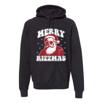 Merry Funny Christmas Rizz Santa Claus Rizzler Premium Hoodie