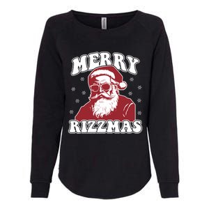 Merry Funny Christmas Rizz Santa Claus Rizzler Womens California Wash Sweatshirt