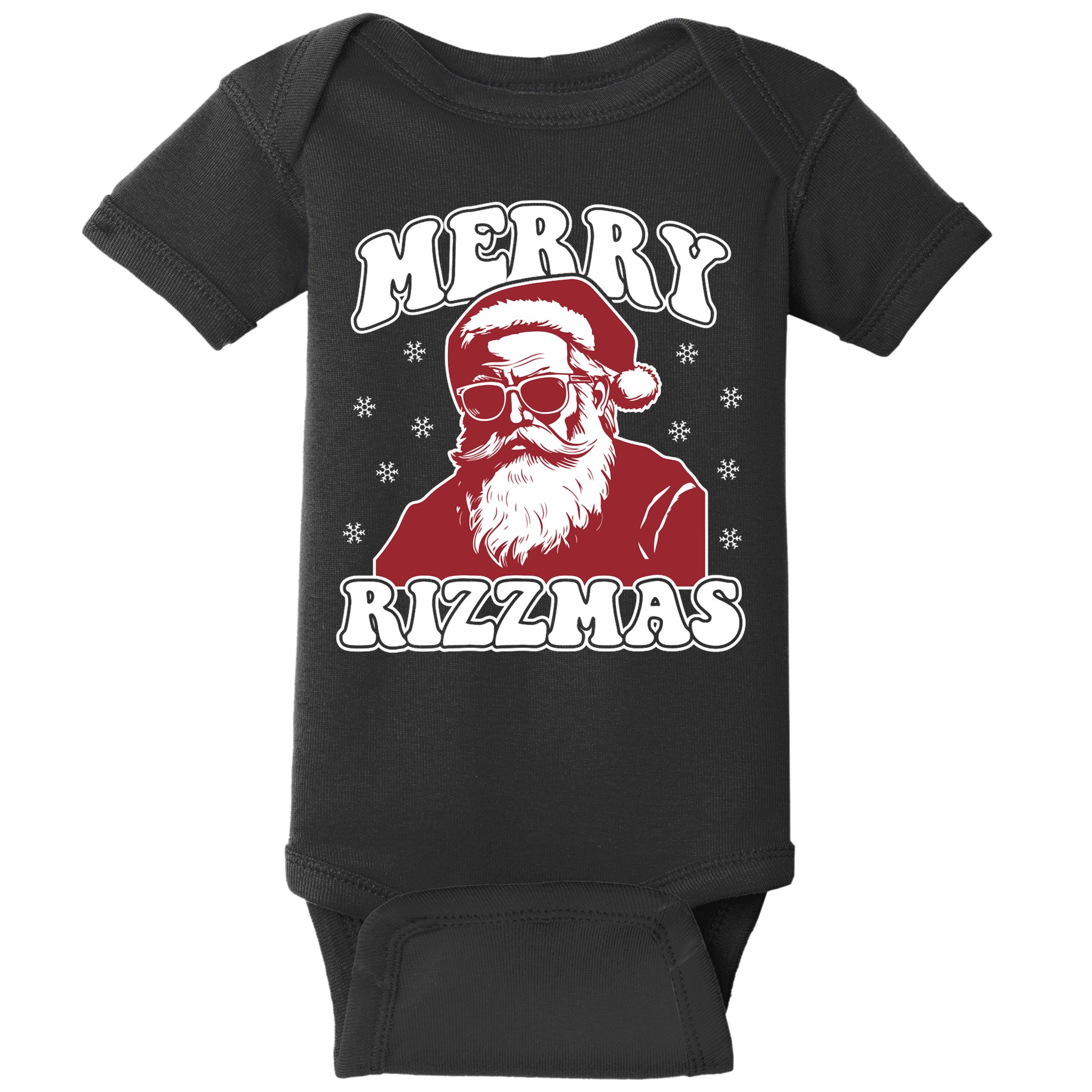 Merry Funny Christmas Rizz Santa Claus Rizzler Baby Bodysuit