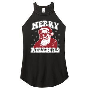 Merry Funny Christmas Rizz Santa Claus Rizzler Women's Perfect Tri Rocker Tank