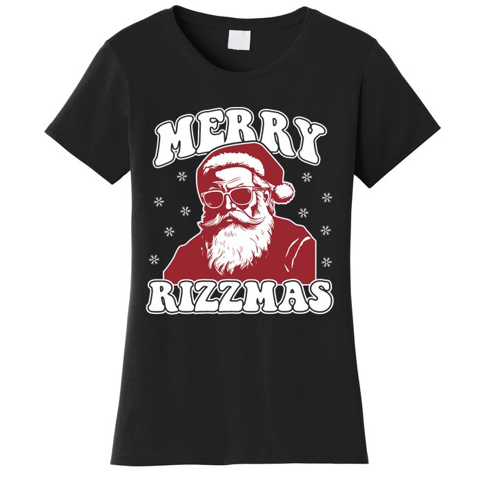 Merry Funny Christmas Rizz Santa Claus Rizzler Women's T-Shirt