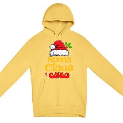 Matching Family Christmas Santa Hat Xmas Funny Nonna Claus Cool Gift Premium Pullover Hoodie