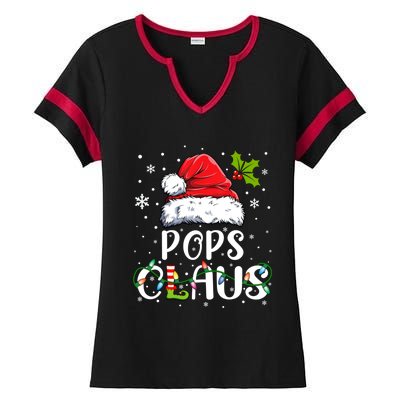 Matching Family Christmas Santa Pops Claus Xmas Pajamas Gift Ladies Halftime Notch Neck Tee