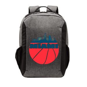 Miami Florida Cityscape Retro Basketball For Fans Vector Backpack