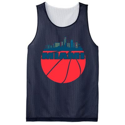 Miami Florida Cityscape Retro Basketball For Fans Mesh Reversible Basketball Jersey Tank