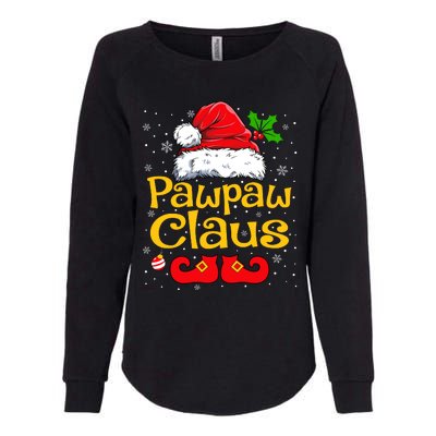 Matching Family Christmas Santa Hat Xmas Funny Pawpaw Claus Womens California Wash Sweatshirt