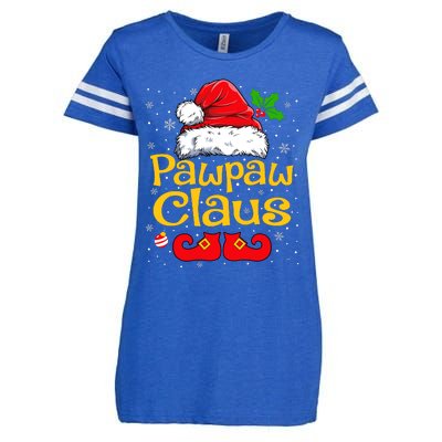 Matching Family Christmas Santa Hat Xmas Funny Pawpaw Claus Enza Ladies Jersey Football T-Shirt