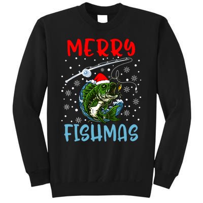 Merry Fishmas Christmas Fishing Holiday Sweatshirt