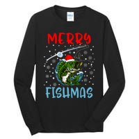 Merry Fishmas Christmas Fishing Holiday Tall Long Sleeve T-Shirt