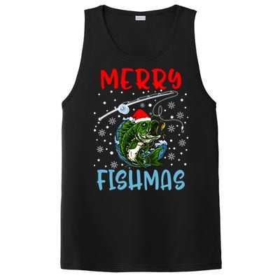 Merry Fishmas Christmas Fishing Holiday PosiCharge Competitor Tank