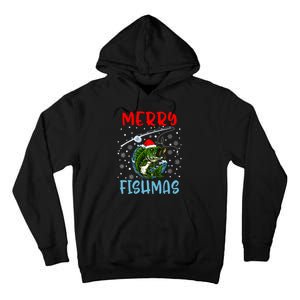 Merry Fishmas Christmas Fishing Holiday Tall Hoodie