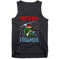 Merry Fishmas Christmas Fishing Holiday Tank Top