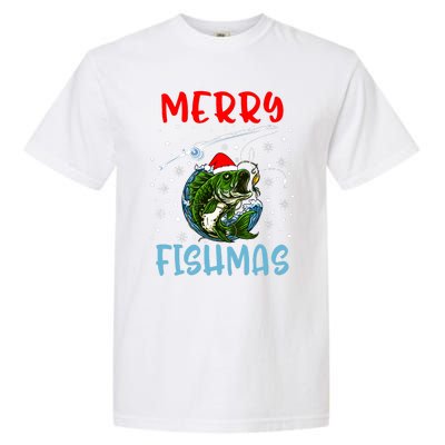 Merry Fishmas Christmas Fishing Holiday Garment-Dyed Heavyweight T-Shirt