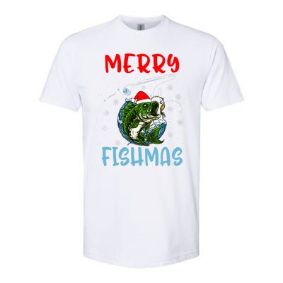 Merry Fishmas Christmas Fishing Holiday Softstyle CVC T-Shirt