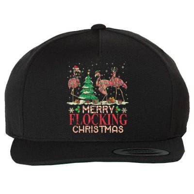 Merry Flocking Christmas Funny Lovely Flamingo Gift Wool Snapback Cap