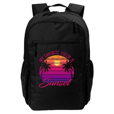 My Favorite Color Is Sunset Retro Summer Backpack