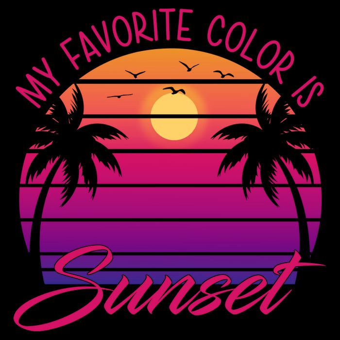 My Favorite Color Is Sunset Retro Summer Backpack
