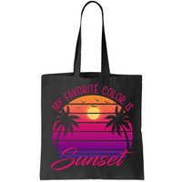 My Favorite Color Is Sunset Retro Summer Bag