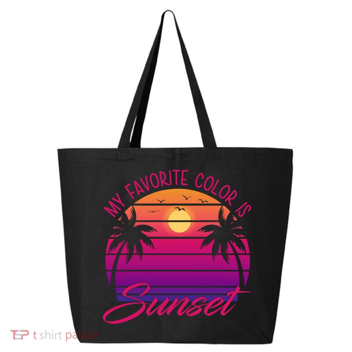 My Favorite Color Is Sunset Retro Summer 25L Jumbo Tote
