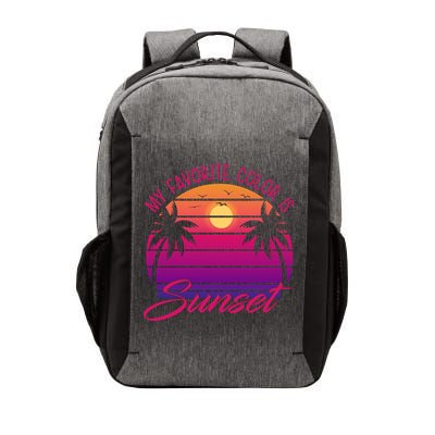 My Favorite Color Is Sunset Retro Summer Vector Backpack