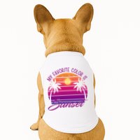 My Favorite Color Is Sunset Retro Summer Doggie Tank