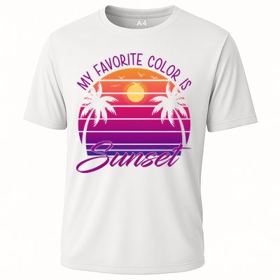 My Favorite Color Is Sunset Retro Summer Performance Shirt