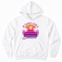 My Favorite Color Is Sunset Retro Summer Hoodie