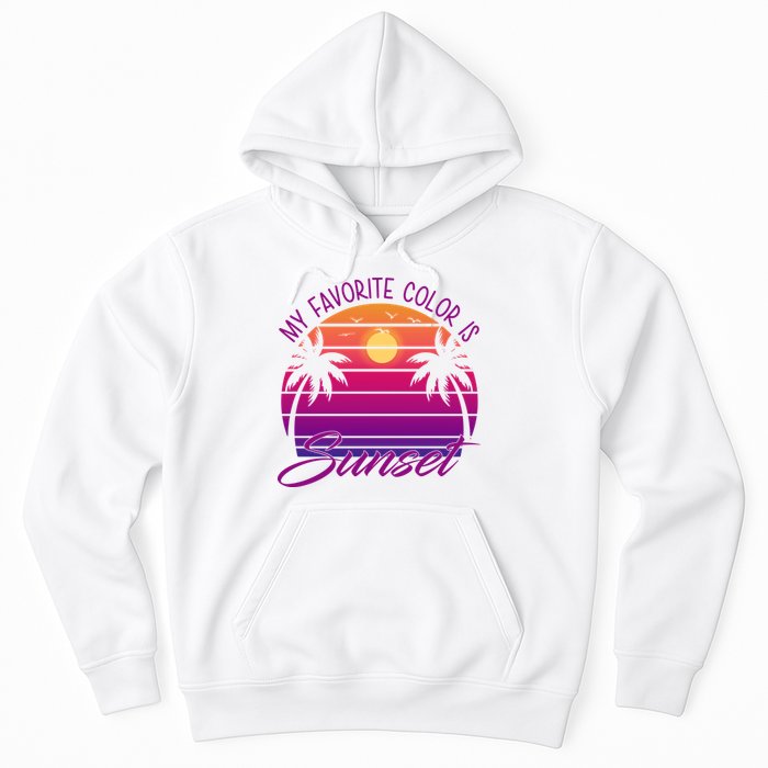 My Favorite Color Is Sunset Retro Summer Hoodie