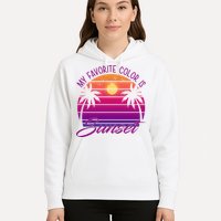 My Favorite Color Is Sunset Retro Summer Hoodie