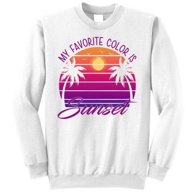 My Favorite Color Is Sunset Retro Summer Sweatshirt