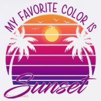 My Favorite Color Is Sunset Retro Summer Sweatshirt