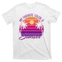 My Favorite Color Is Sunset Retro Summer T-Shirt