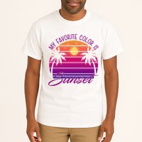 My Favorite Color Is Sunset Retro Summer Tall T-Shirt