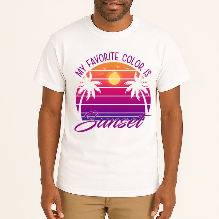 My Favorite Color Is Sunset Retro Summer Tall T-Shirt