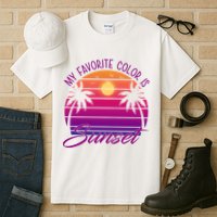 My Favorite Color Is Sunset Retro Summer Tall T-Shirt