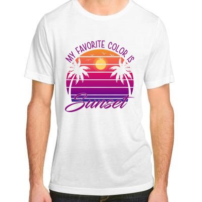 My Favorite Color Is Sunset Retro Summer Adult ChromaSoft Performance T-Shirt