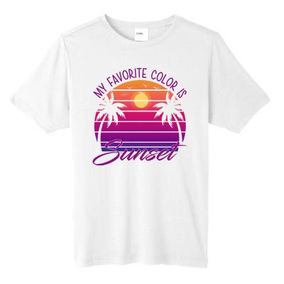 My Favorite Color Is Sunset Retro Summer Tall Fusion ChromaSoft Performance T-Shirt