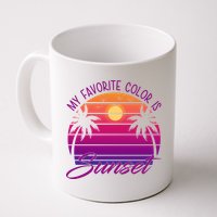 My Favorite Color Is Sunset Retro Summer Mug