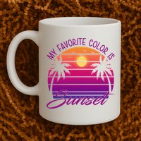 My Favorite Color Is Sunset Retro Summer Mug