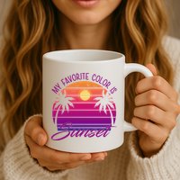 My Favorite Color Is Sunset Retro Summer Mug