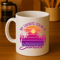 My Favorite Color Is Sunset Retro Summer Mug
