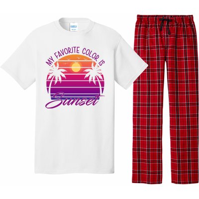 My Favorite Color Is Sunset Retro Summer Pajama Set