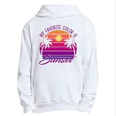 My Favorite Color Is Sunset Retro Summer Urban Pullover Hoodie