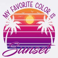 My Favorite Color Is Sunset Retro Summer Baby Bodysuit
