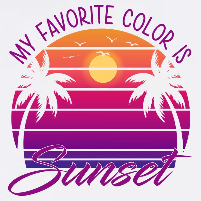 My Favorite Color Is Sunset Retro Summer Baby Bodysuit