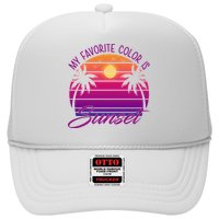My Favorite Color Is Sunset Retro Summer Hat