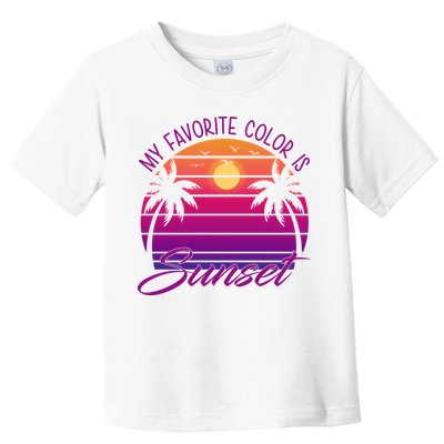 My Favorite Color Is Sunset Retro Summer Toddler T-Shirt